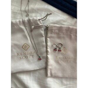 Kendra Scott adjustable cherry necklace & earring set